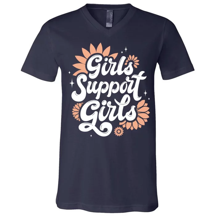 Girls Support Girls V-Neck T-Shirt