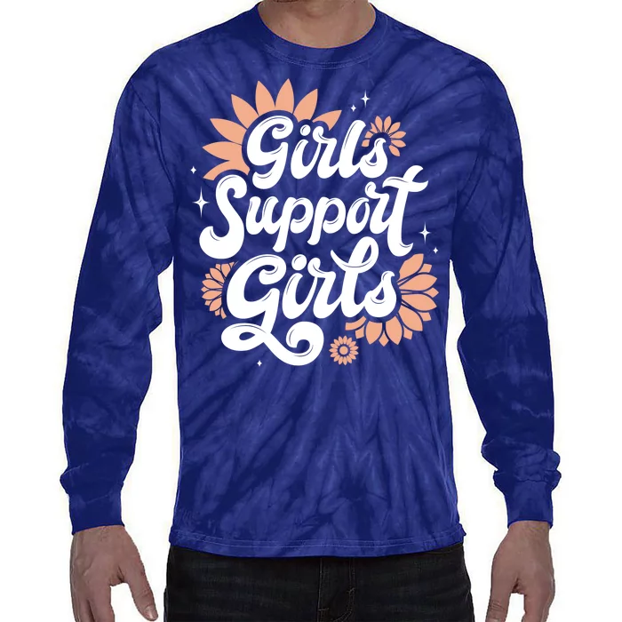 Girls Support Girls Tie-Dye Long Sleeve Shirt