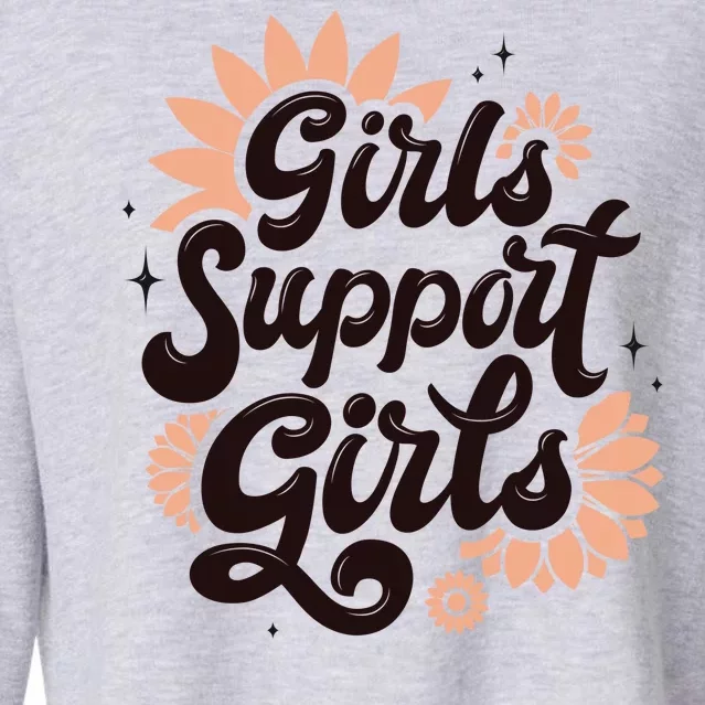 Girls Support Girls Cropped Pullover Crew