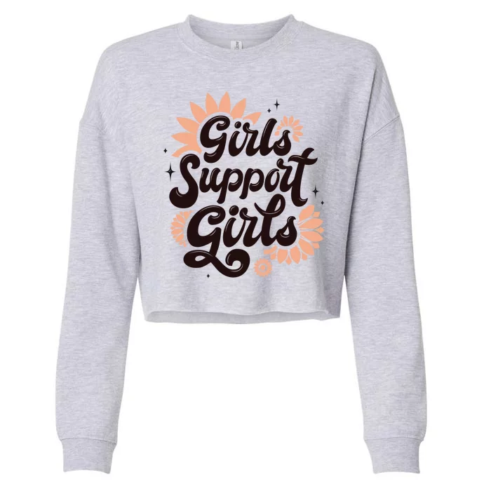 Girls Support Girls Cropped Pullover Crew