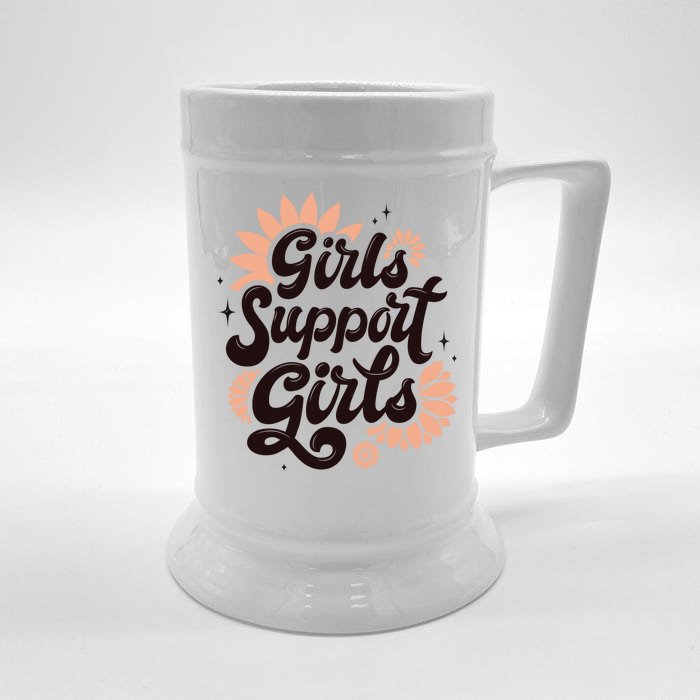 Girls Support Girls Front & Back Beer Stein