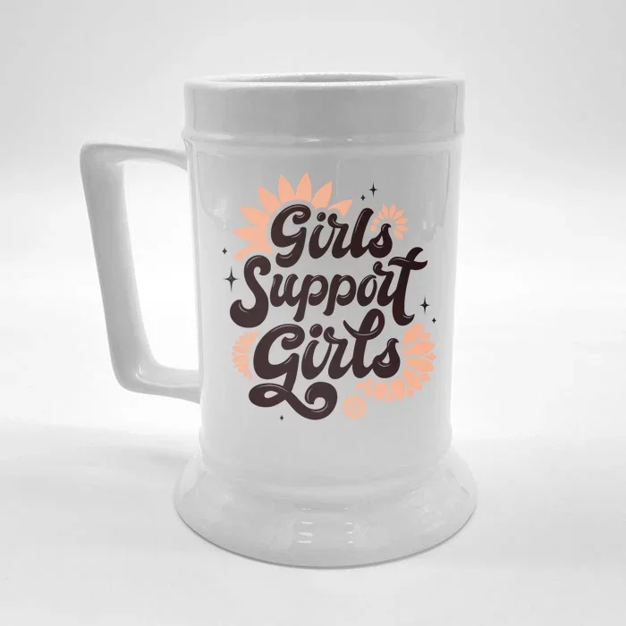 Girls Support Girls Front & Back Beer Stein