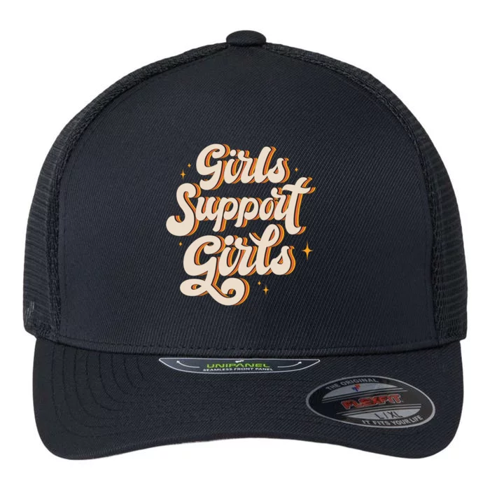 Girls Support Girls Vintage Flexfit Unipanel Trucker Cap