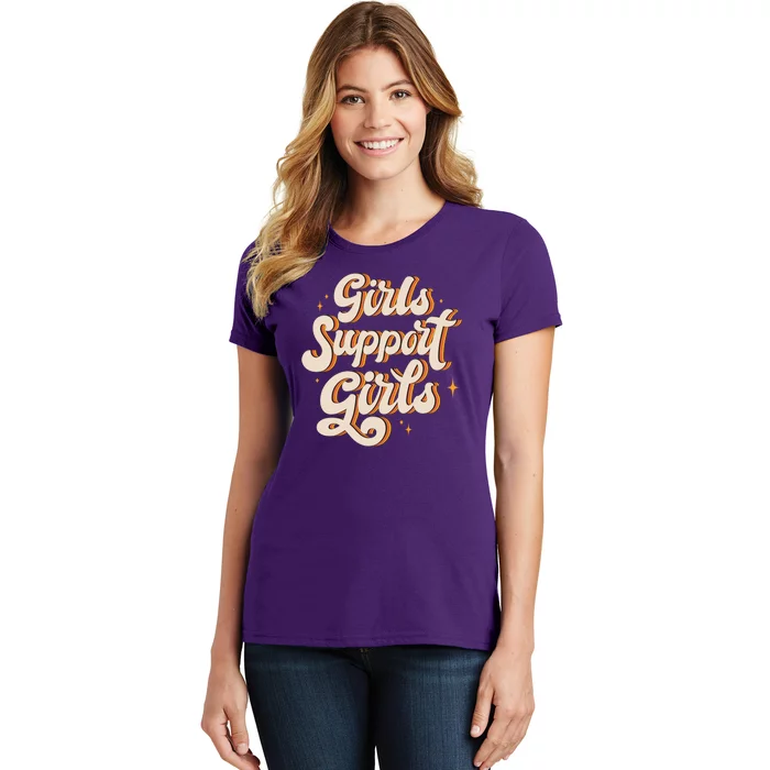 Girls Support Girls Vintage Women's T-Shirt