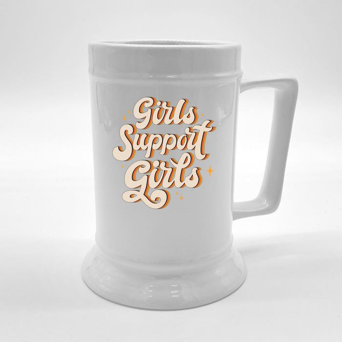 Girls Support Girls Vintage Front & Back Beer Stein