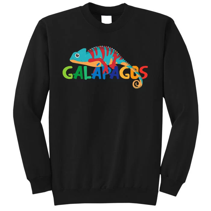 Galapagos Islands Summer Colorful Chameleon Exotic Animal Tall Sweatshirt