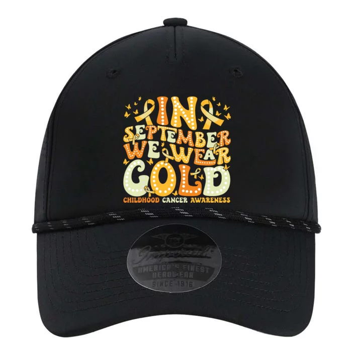 Groovy In September We Wear Gold Childhood Cancer Awareness Performance The Dyno Cap