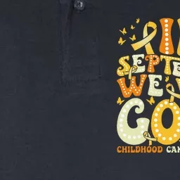 Groovy In September We Wear Gold Childhood Cancer Awareness Gift Softstyle Adult Sport Polo