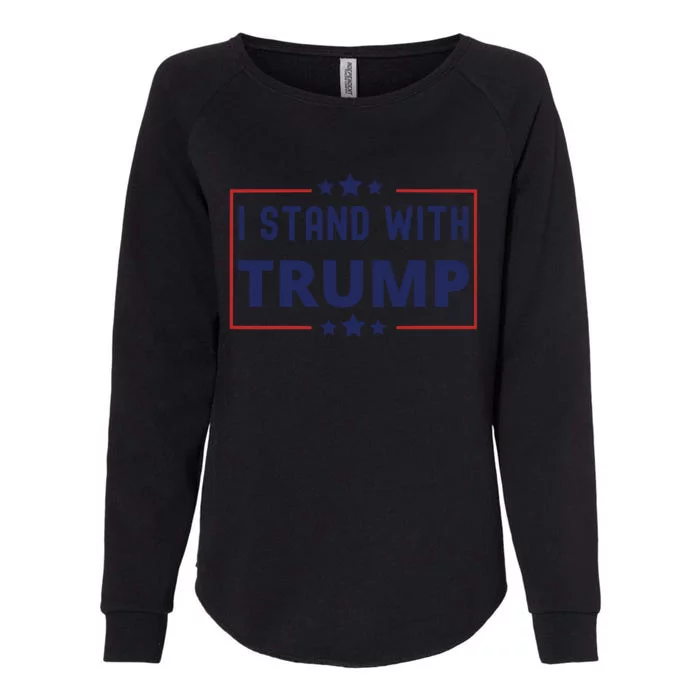 Great I Stand With Trump American Flag Vintage Gift Womens California Wash Sweatshirt