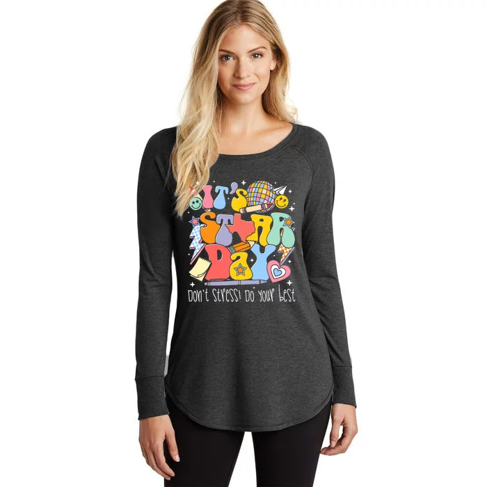 Groovy ItS Staar Day DonT Stress Do Your Best Test Day Women's Perfect Tri Tunic Long Sleeve Shirt