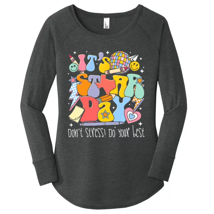 Groovy ItS Staar Day DonT Stress Do Your Best Test Day Women's Perfect Tri Tunic Long Sleeve Shirt