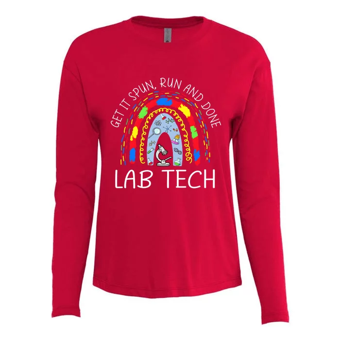 Get It Spun Run And Done Rainbow Laboratory Tech 2024 Womens Cotton Relaxed Long Sleeve T-Shirt