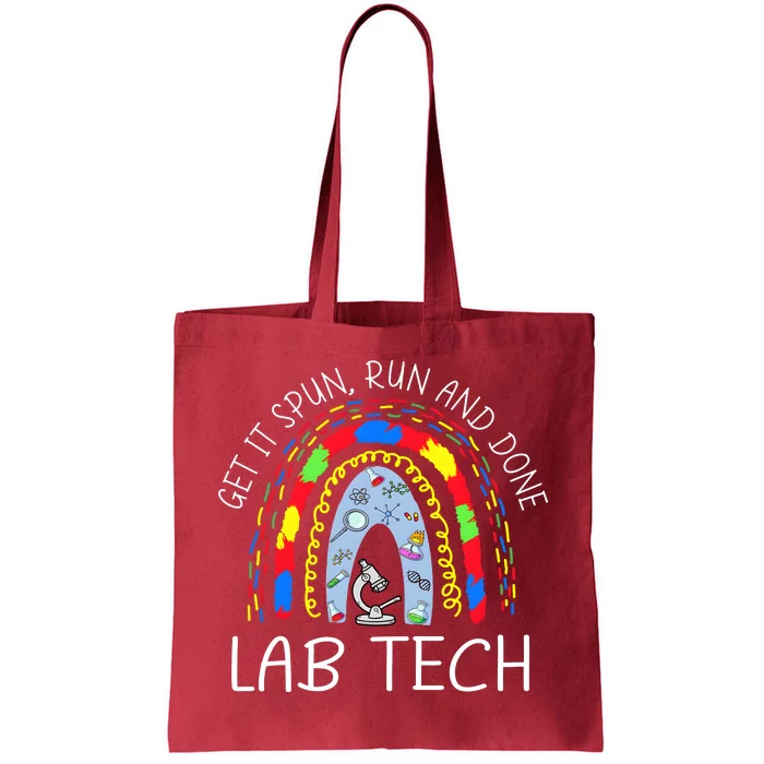 Get It Spun Run And Done Rainbow Laboratory Tech 2024 Tote Bag