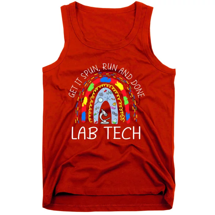 Get It Spun Run And Done Rainbow Laboratory Tech 2024 Tank Top