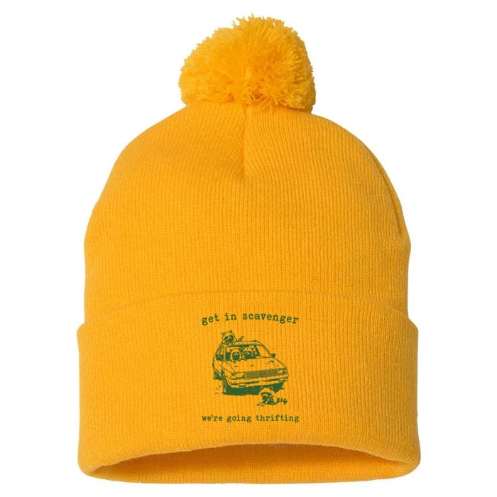 Get In Scavanger We Are Going Thrifting Retro Pom Pom 12in Knit Beanie