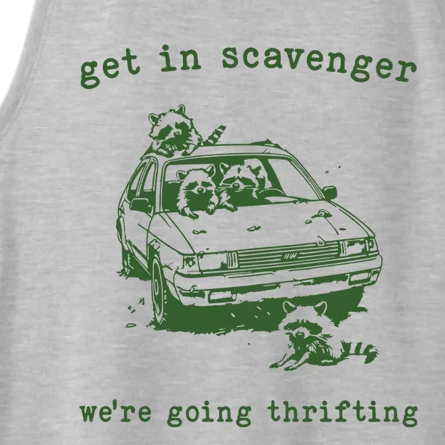 Get In Scavanger We Are Going Thrifting Retro Ladies Tri-Blend Wicking Tank