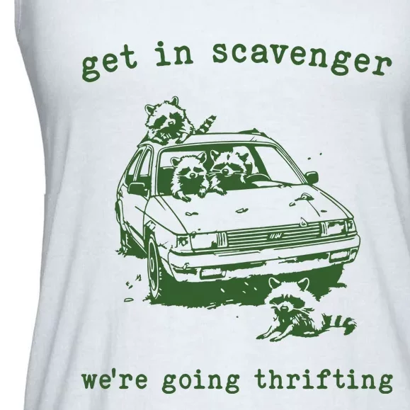 Get In Scavanger We Are Going Thrifting Retro Ladies Essential Flowy Tank