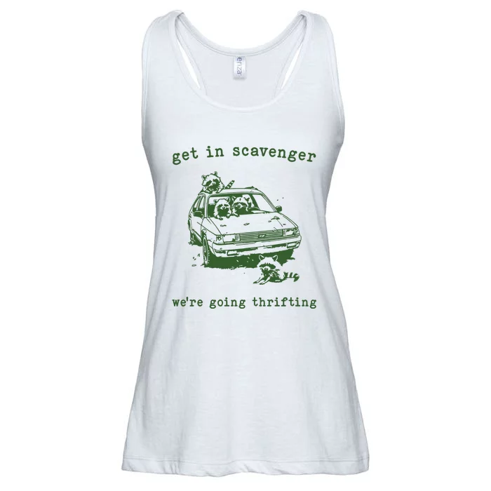 Get In Scavanger We Are Going Thrifting Retro Ladies Essential Flowy Tank