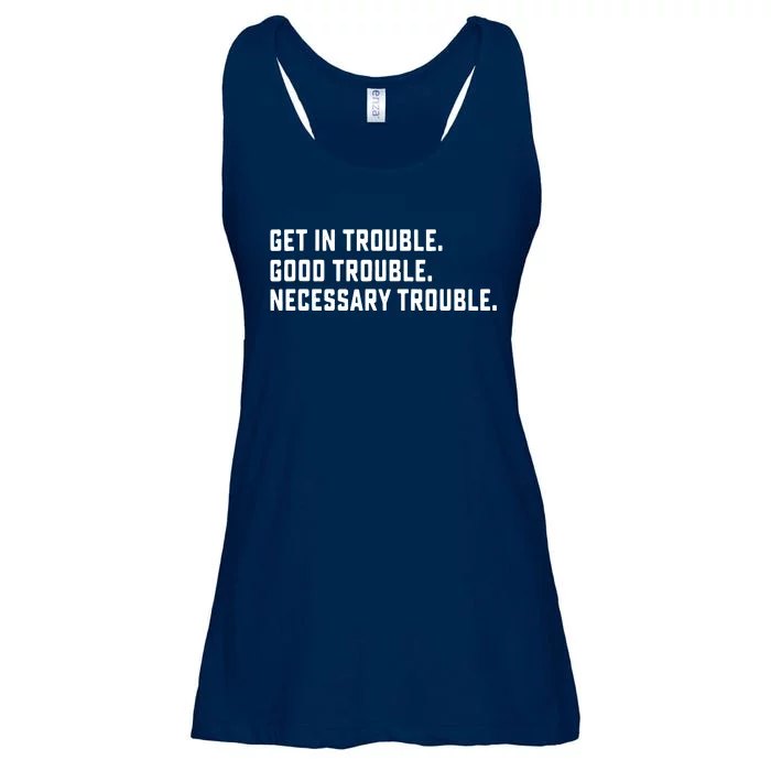 Get In Trouble Good Necessary Trouble Protest Equality Ladies Essential Flowy Tank