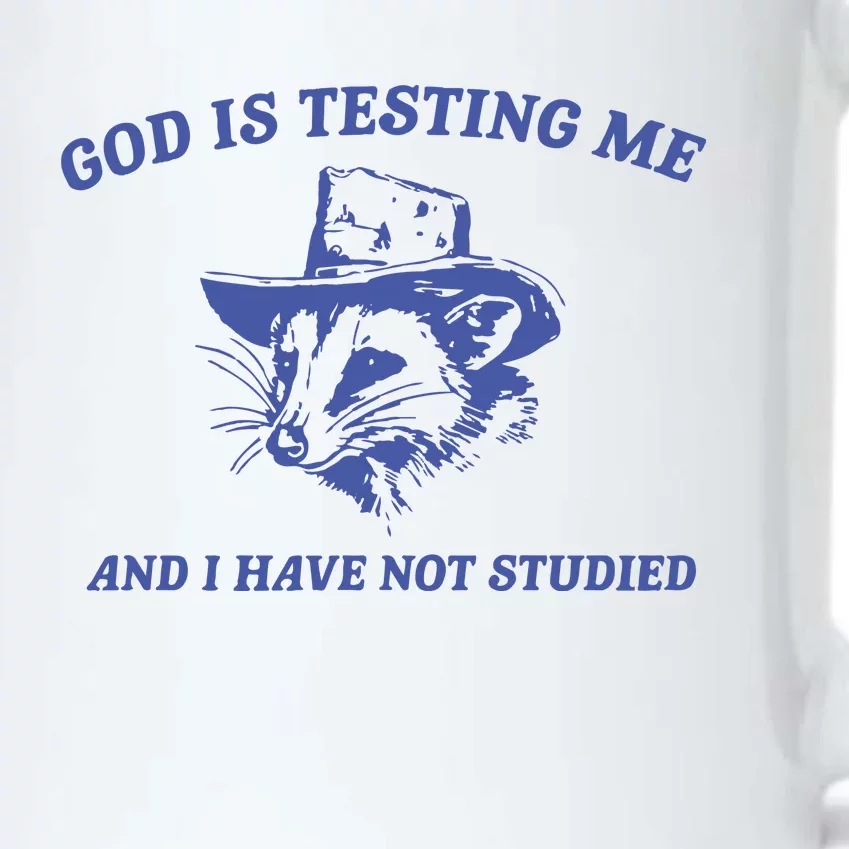 God Is Testing Me Possum Weird Opossum Black Color Changing Mug