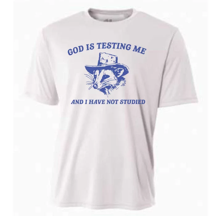 God Is Testing Me Possum Weird Opossum Cooling Performance Crew T-Shirt