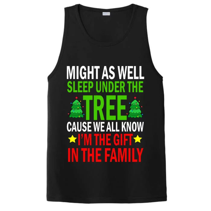 Gift In The Family Funny Christmas Holiday Performance Tank