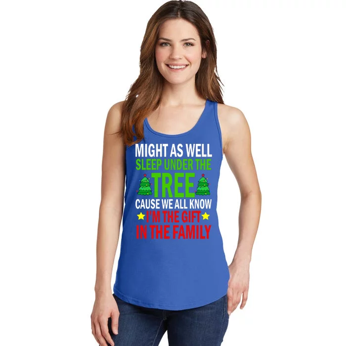 Gift In The Family Funny Christmas Holiday Ladies Essential Tank