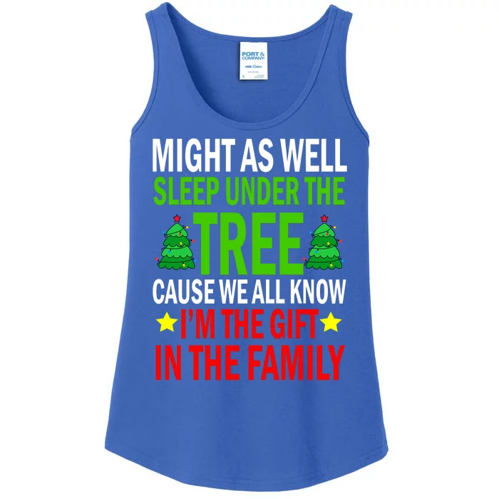 Gift In The Family Funny Christmas Holiday Ladies Essential Tank