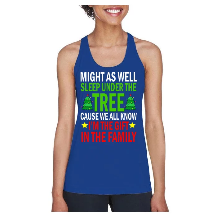 Gift In The Family Funny Christmas Holiday Women's Racerback Tank