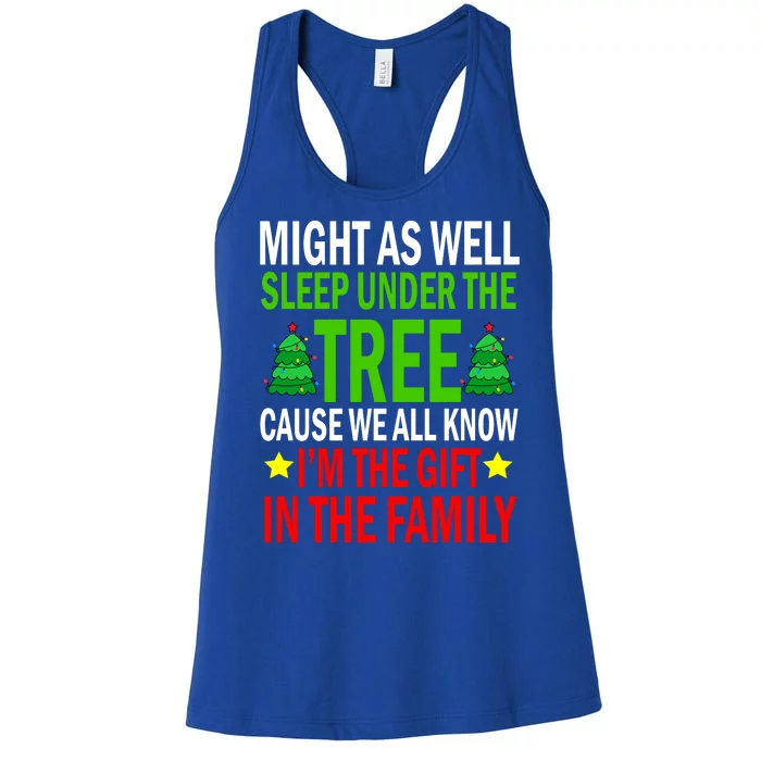 Gift In The Family Funny Christmas Holiday Women's Racerback Tank