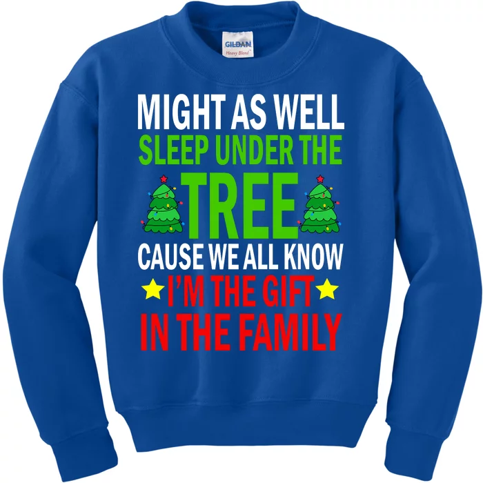 Gift In The Family Funny Christmas Holiday Kids Sweatshirt