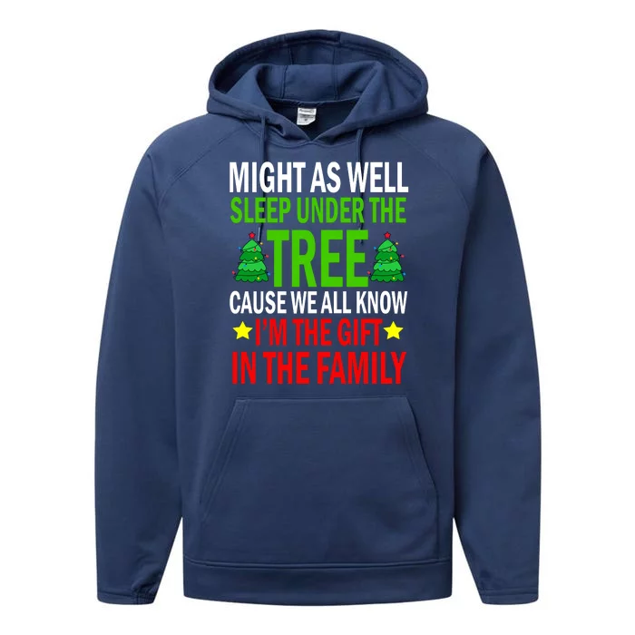 Gift In The Family Funny Christmas Holiday Performance Fleece Hoodie