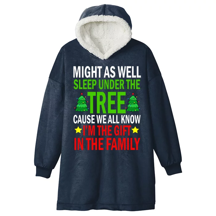 Gift In The Family Funny Christmas Holiday Hooded Wearable Blanket