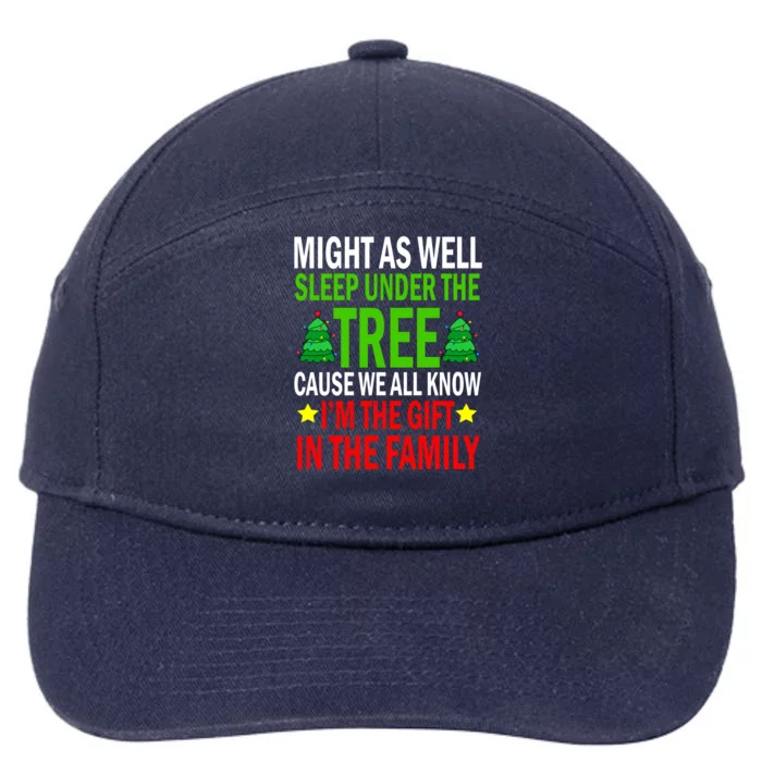 Gift In The Family Funny Christmas Holiday 7-Panel Snapback Hat