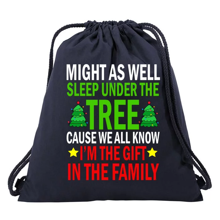 Gift In The Family Funny Christmas Holiday Drawstring Bag