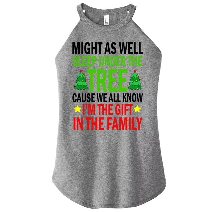 Gift In The Family Funny Christmas Holiday Women’s Perfect Tri Rocker Tank