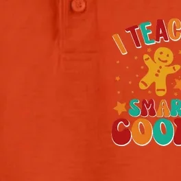 Groovy I Teach The Smartest Cookies Christmas Teacher Dry Zone Grid Performance Polo