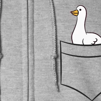 Goose In The Pocket Funny Pocket Goose Full Zip Hoodie