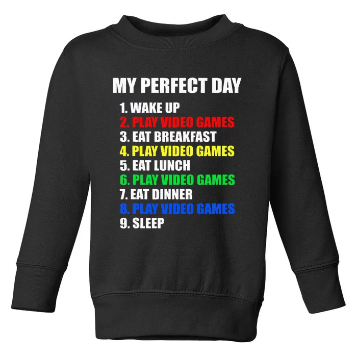 GIFT IDEA The Perfect Gaming Day Suprise for Gamers Toddler Sweatshirt