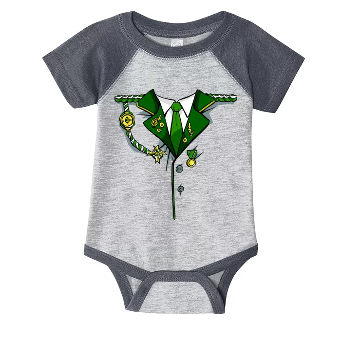 Green Irish Tux St. Patrick's Day Costume Infant Baby Jersey Bodysuit