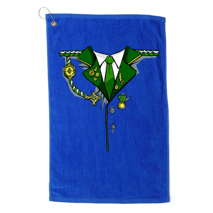 Green Irish Tux St. Patrick's Day Costume Platinum Collection Golf Towel