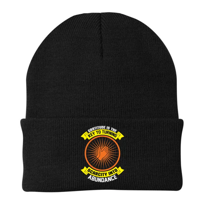 Gratitude Is The Key To Tuning Scarcity Into Abundance Knit Cap Winter Beanie