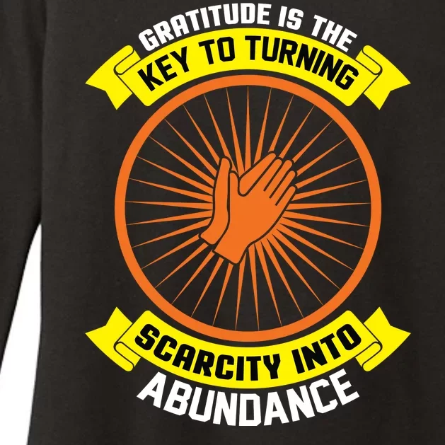 Gratitude Is The Key To Tuning Scarcity Into Abundance Womens CVC Long Sleeve Shirt