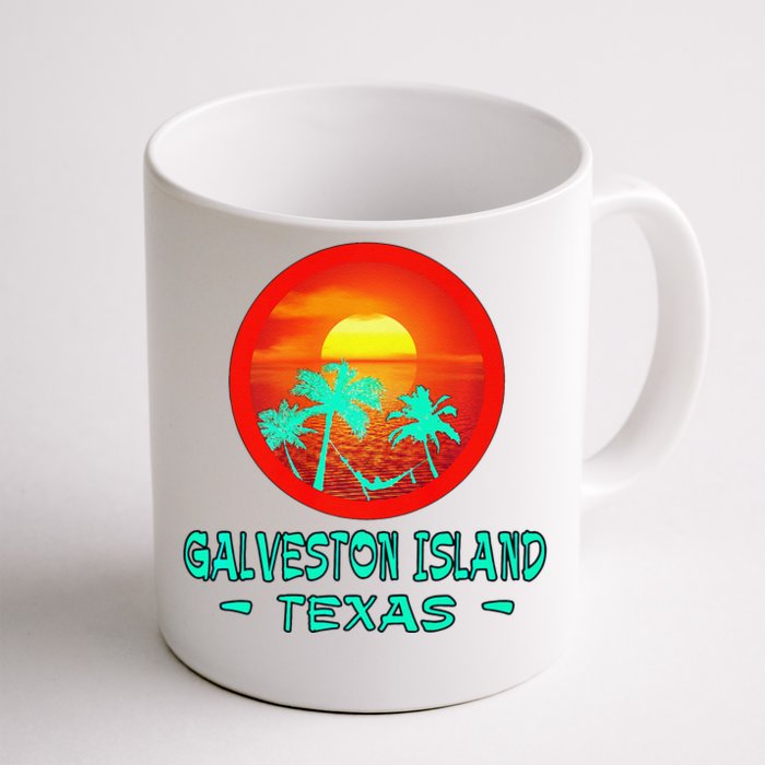 Galveston Island Texas Tropical Beach Souvenir Front & Back Coffee Mug