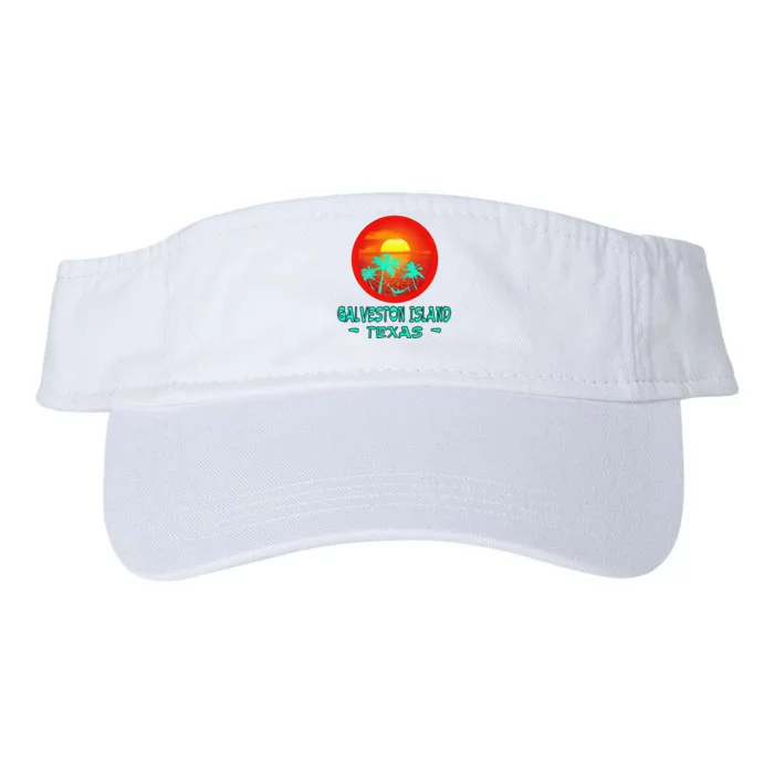 Galveston Island Texas Tropical Beach Souvenir Valucap Bio-Washed Visor