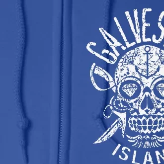 Galveston Island Texas Souvenir Halloween Sugar Skull TX Full Zip Hoodie