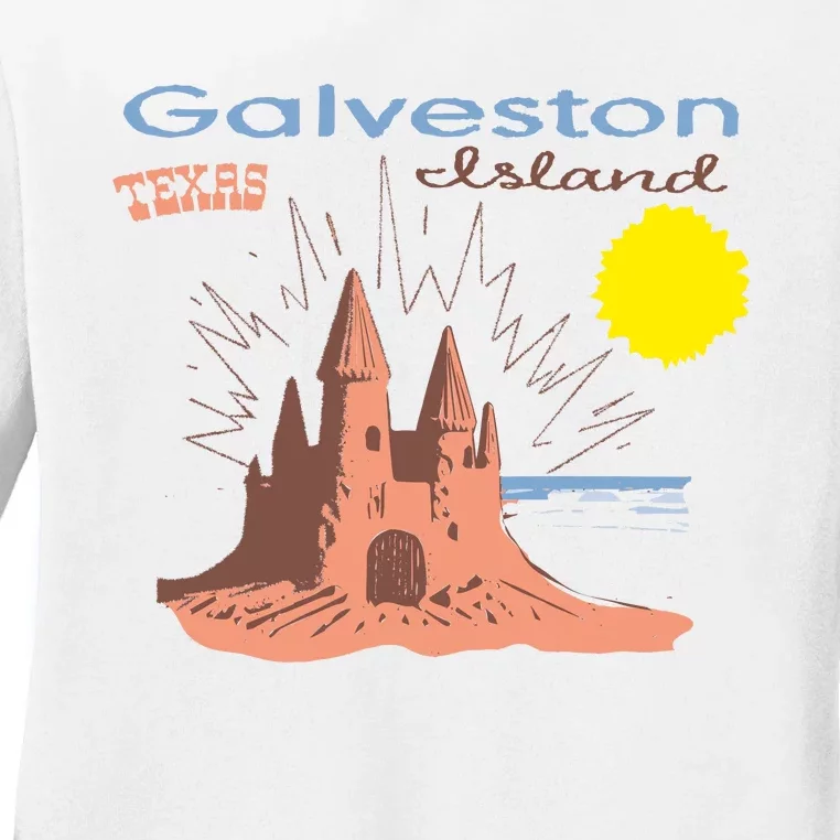 Galveston Island Texas Ladies Long Sleeve Shirt