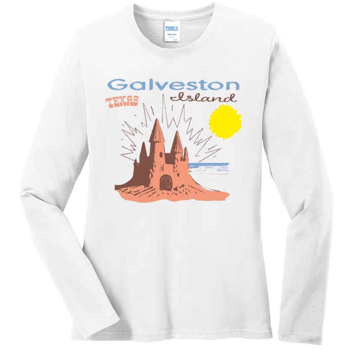 Galveston Island Texas Ladies Long Sleeve Shirt