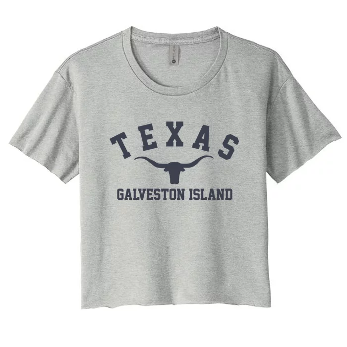 Galveston Island Texas Women's Crop Top Tee