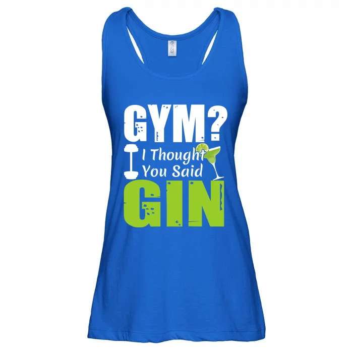 Gym? I Thought You Said Gin Funny Ing Gift Ladies Essential Flowy Tank